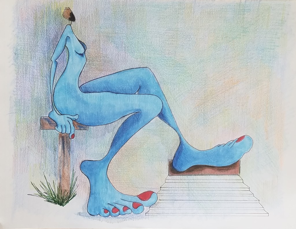 TODAY SHE'S BLUE (11X14) $85